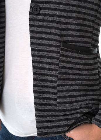 Серый женский жакет Miss Miss полосатый - демисезонный