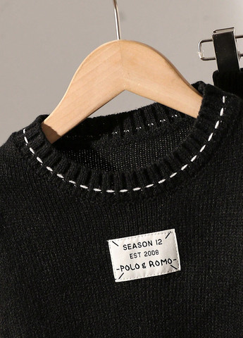 Чорний демісезонний костюм (джемпер, штани) брючний SHEIN