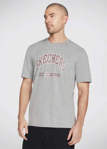 Світло-сіра футболка Skechers