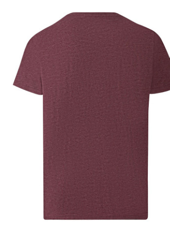 Бордовая мужская футболка с коротким рукавом Livergy