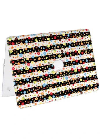 Чохол пластиковий для Apple MacBook Pro 13 A1278 Смужки і квіти (Stripes and flowers) (6347-1848) MobiPrint (218508615)