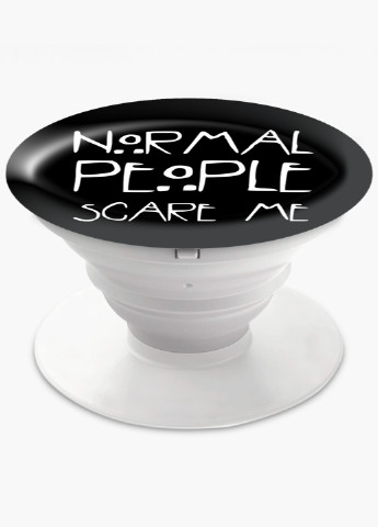 Попсокет (Popsockets) тримач для смартфону Американська історія жахів (American Horror Story) (8754-2701) Чорний MobiPrint (221548634)