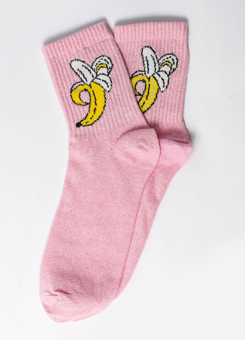 Шкарпетки Банан рожевий Rock'n'socks рожеві повсякденні