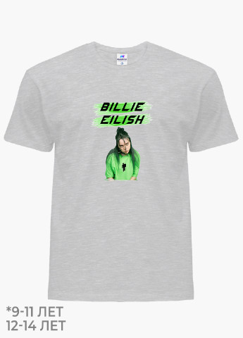 Светло-серая демисезонная футболка детская билли айлиш (billie eilish)(9224-1207) MobiPrint