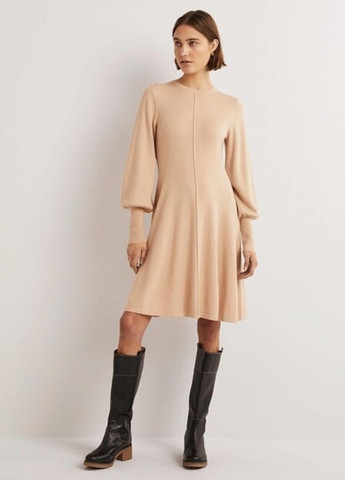 Бежева кежуал сукня кльош Boden однотонна