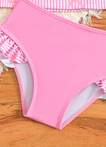 Рожевий літній купальник (ліф, трусики) топ, роздільний SHEIN