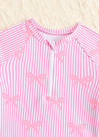 Рожевий літній купальник (ліф, трусики) топ, роздільний SHEIN