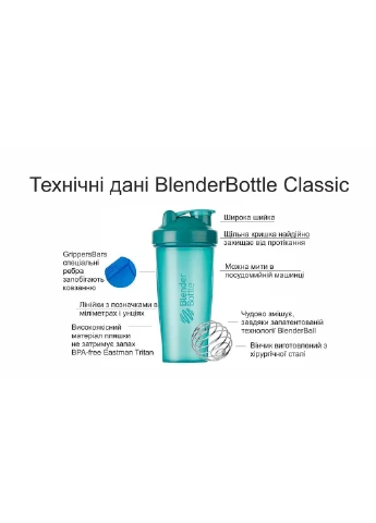 Спортивний шейкер 590 мл Blender Bottle (231538331)