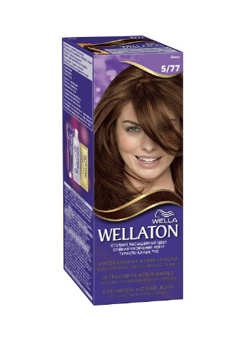 Стойкая кремкраска для волос Какао 5/77 Wellaton - (197835598)