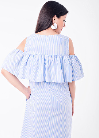 Блакитна кежуал плаття для вагітних з відкритими плечима Lullababe
