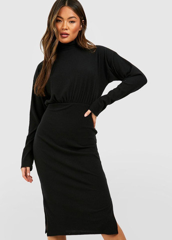 Чорна кежуал сукня футляр Boohoo однотонна