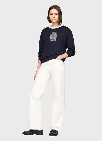 Синий свитшот Tommy Hilfiger рисунок без декора (315010198)