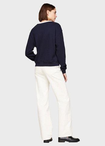 Синий свитшот Tommy Hilfiger рисунок без декора (315010198)