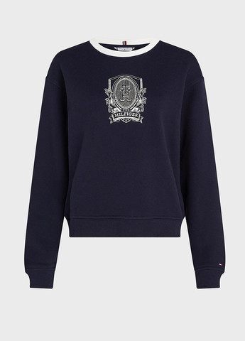 Синий свитшот Tommy Hilfiger рисунок без декора (315010198)