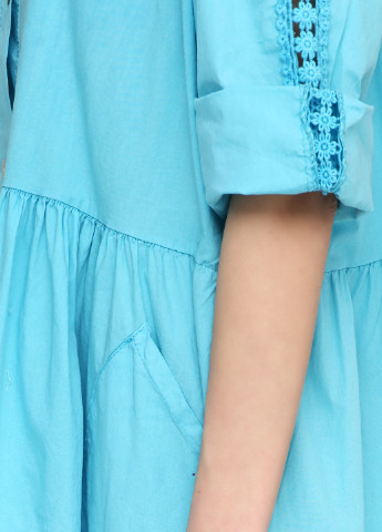 Голубое кэжуал платье New Collection однотонное