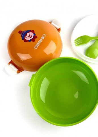 Детский круглый ланч-бокс гамбургер Клоун More (253840444)