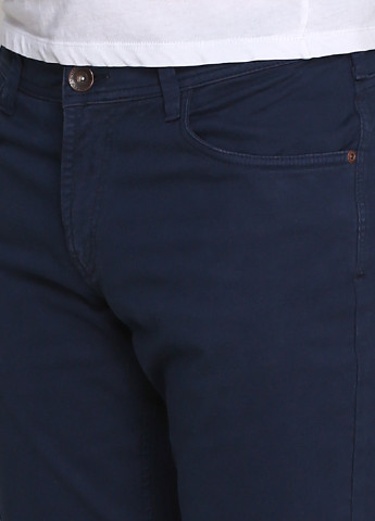 Темно-синие кэжуал демисезонные прямые брюки Madoc