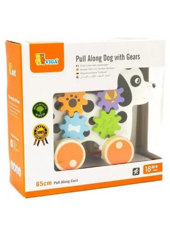 Іграшка каталка Цуценя 9х24х23 см Viga Toys (228856676)