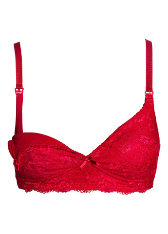 Красный бюстгальтер H&M с косточками