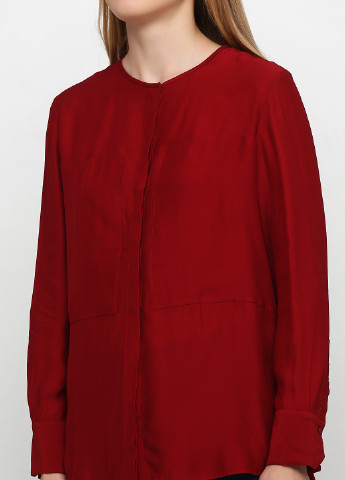 Вишневая демисезонная блуза Massimo Dutti