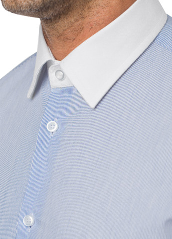 Голубой классическая рубашка однотонная Gregory Arber