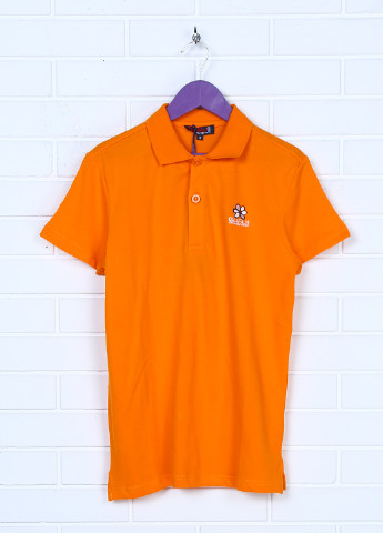 Оранжевая детская футболка-поло для девочки Guru однотонная