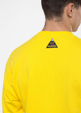 Світшот Husky Yellow Custom Wear - Прямий крій малюнок жовтий кежуал бавовна - (251879734)