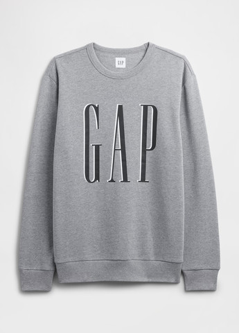 Сірий світшот Gap меланж без декору (365749837)
