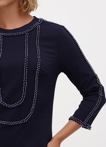 Темно-синя кежуал сукня Sassofono однотонна