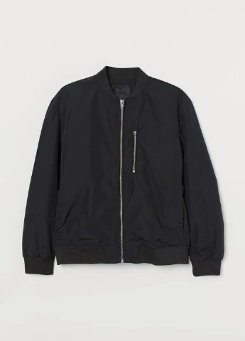 Черная демисезонная куртка H&M