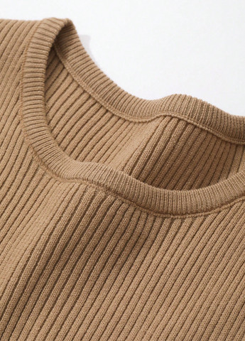 Светло-коричневый демисезонный свитер SHEIN