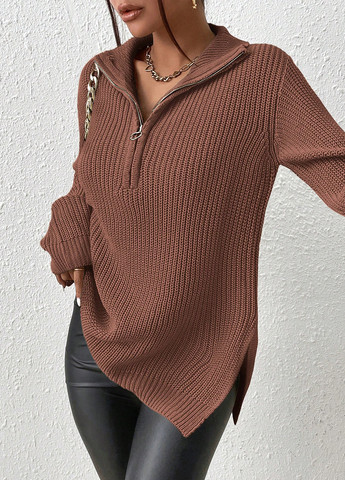 Светло-розовый демисезонный свитер SHEIN