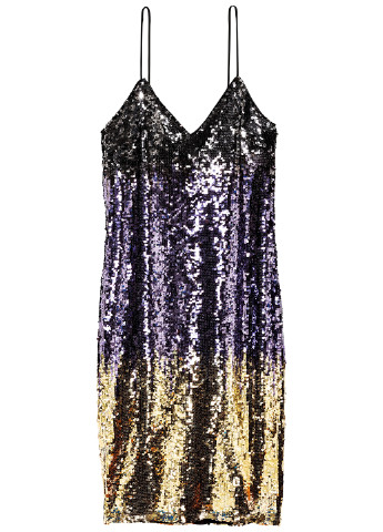 Фиолетовое коктейльное платье платье-майка H&M однотонное