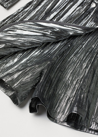 Комбинезон H&M комбинезон-шорты однотонный серебряный праздничный, вечерний полиамид