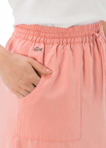 Розовая кэжуал однотонная юбка Lacoste