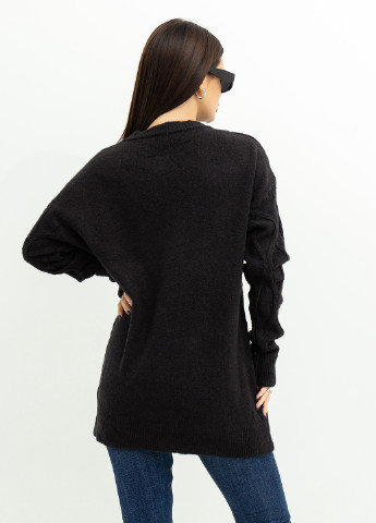 Черный зимний свитер женский джемпер ISSA PLUS WN20-373