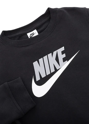 Nike світшот логотип чорний спортивний бавовна