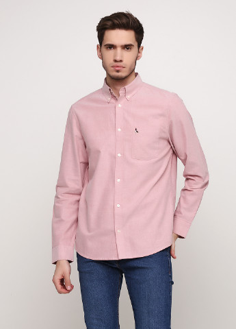 Светло-розовая кэжуал рубашка однотонная Jack Wills