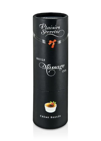 Массажное масло Creme Brulee (59 мл) с афродизиаками съедобное, подарочная упаковка Plaisirs Secrets (254150986)