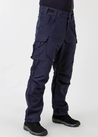 Темно-синие кэжуал демисезонные со средней талией брюки Nation Gear
