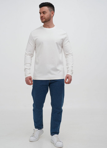 Белый демисезонный кэжуал лонгслив Trend Collection однотонный