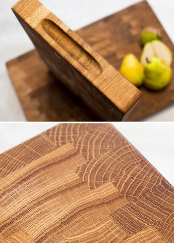 Торцева обробна кухонна дошка з натурального дуба 30х40х4см HouseWood (252434228)