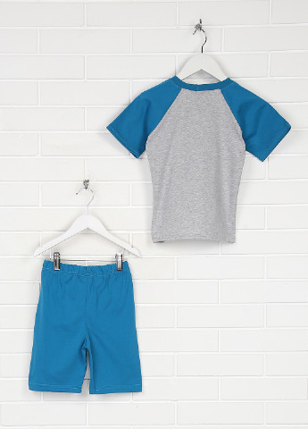 Синий летний костюм (футболка, шорты) с шортами Трикомир