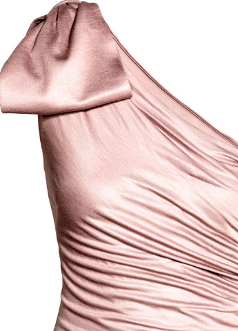 Пудрова коктейльна сукня H&M однотонна