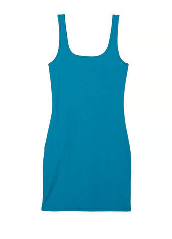 Синее домашнее платье платье-майка Victoria's Secret с логотипом