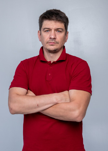 Бордовая мужская футболка поло TvoePolo