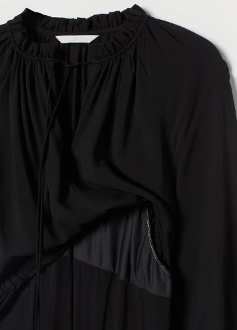 Черное кэжуал платье для кормящих H&M однотонное