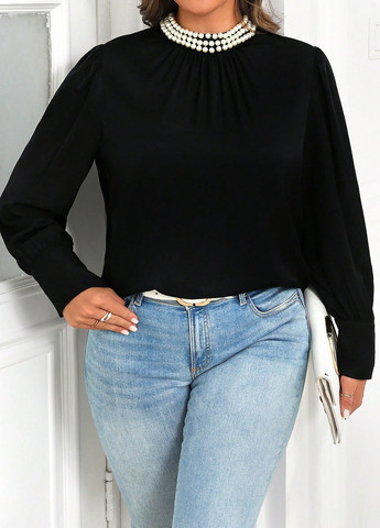 Чёрная блуза SHEIN