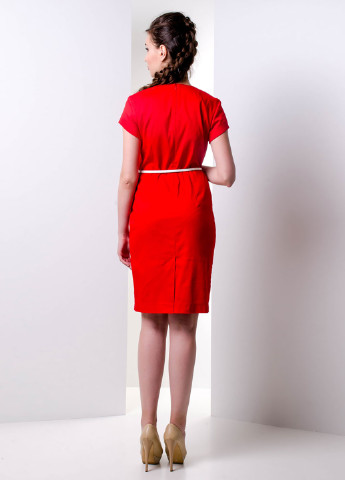 Красное кэжуал платье футляр Solh с рисунком