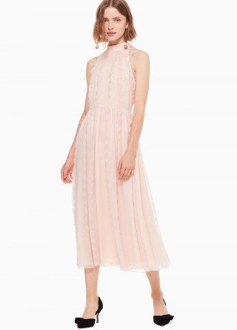 Світло-рожева коктейльна сукня кльош Kate Spade однотонна